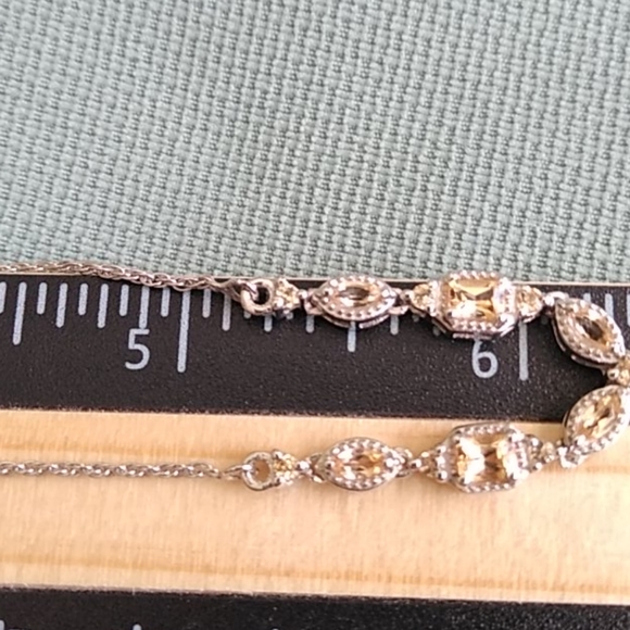 GOLDEN IMPERIAL TOPAZ, ZIRCON PRINCESS NECKLACE💘 - Picture 6 of 9